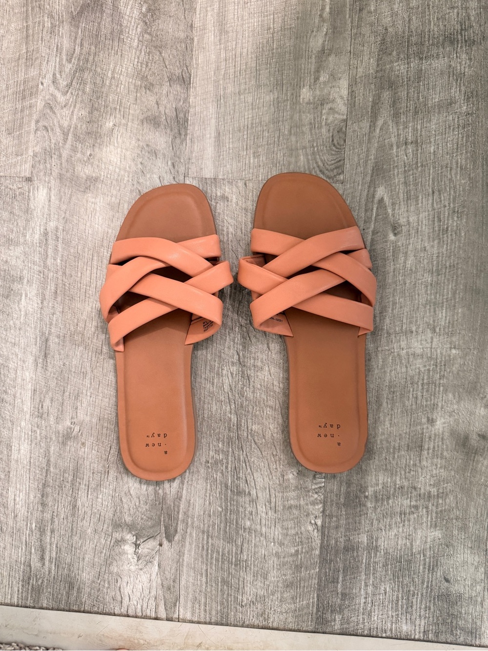 a new day Coral-Tan Braided Slide Sandals